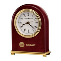 Howard Miller Gloss Rosewood Arch Clock w/ Brass Feet